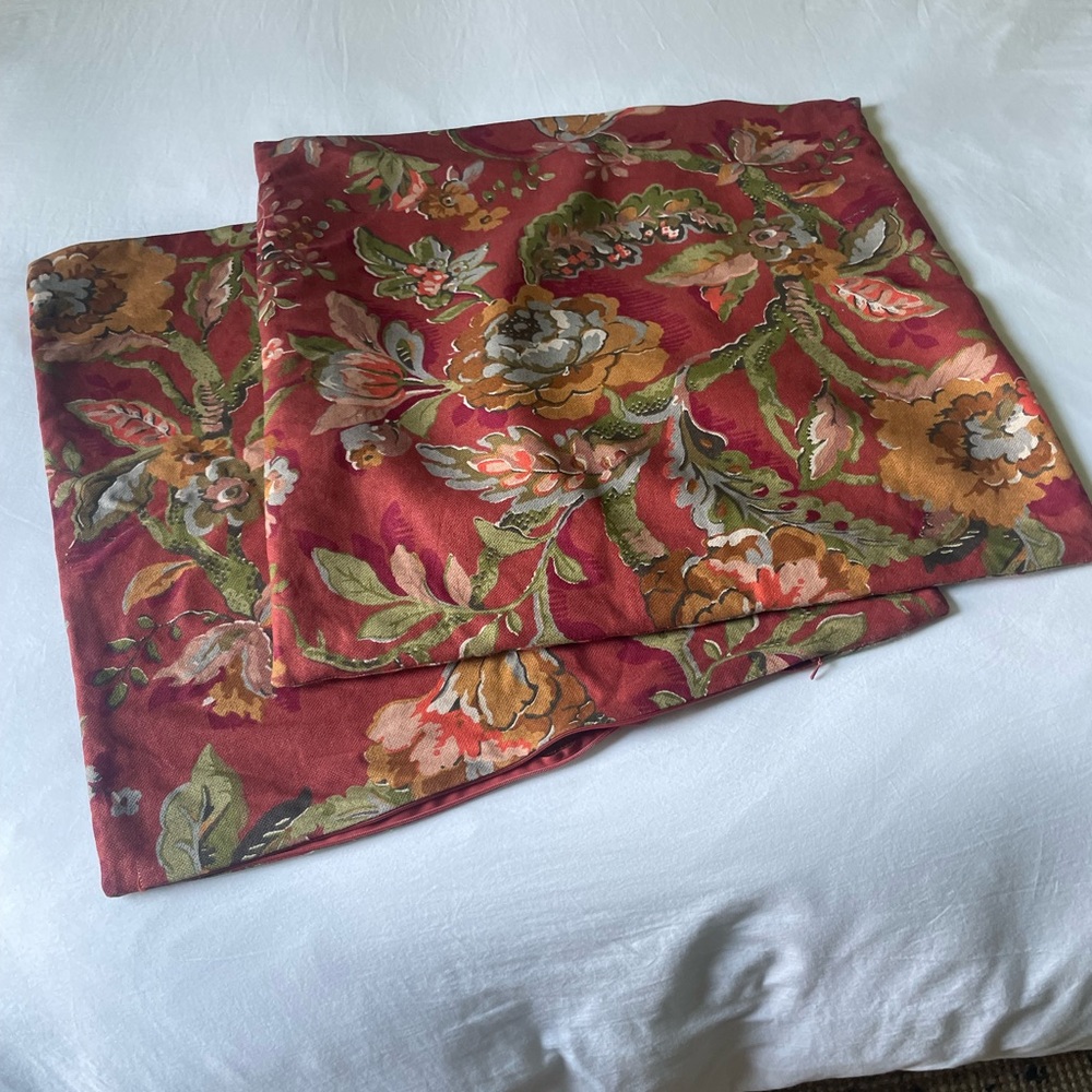 Pair of Pottery Barn 24x24 pillow covers